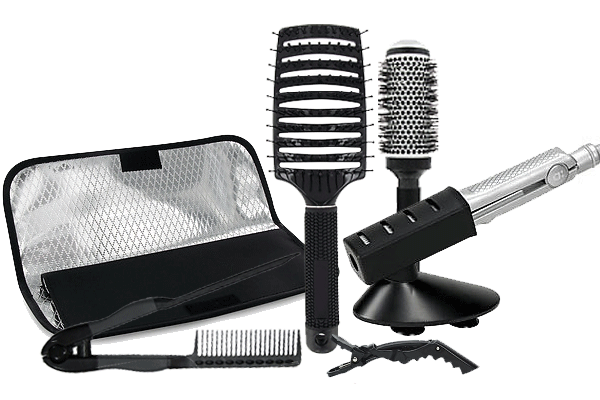 geloon-optional-accessories-hair-brush-flat-iron-holder-croco-clips-heat-resistant-mat-for-hair-straighteners
